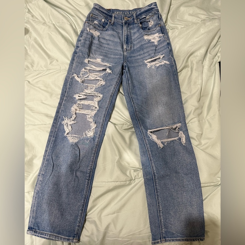 american eagle boyfriend jeans, size 0